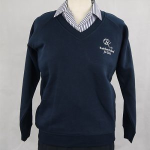 Rainham school for Girls - RAINHAM GIRL V NECK SWEATSHIRT, Rainham school for Girls